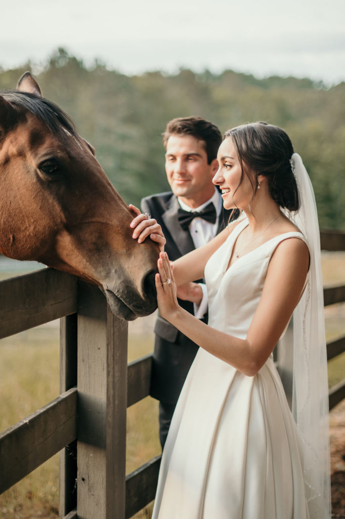 Windwood Bride and Groom with Horse