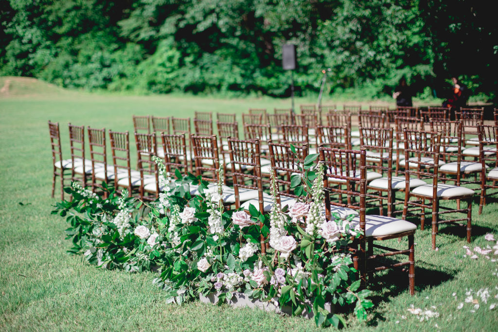 Garden Inspired Ceremony at Windwood Equestrian. An event and Venue space in Birmingham, AL.