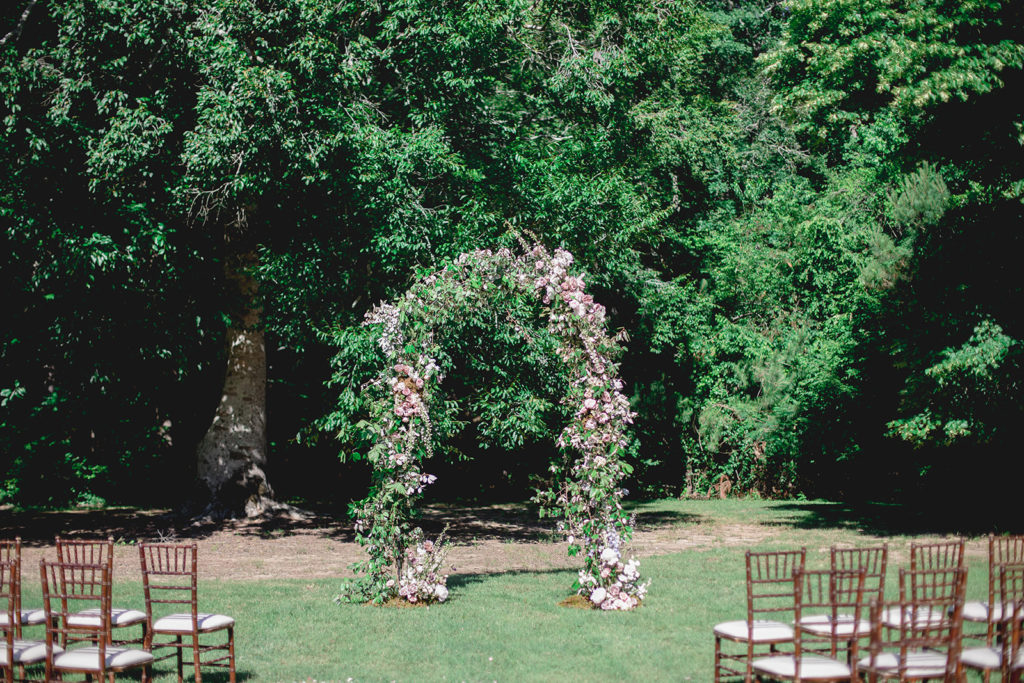 floral arch at windwood Equestrian. An event and wedding venue in Birmingham, AL.